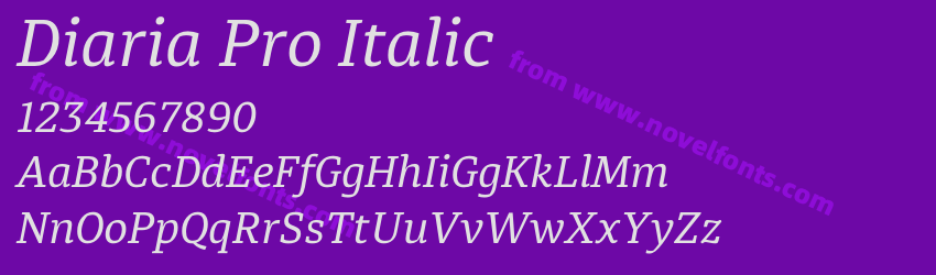 Diaria Pro ItalicPreview Diaria Pro ItalicPreview