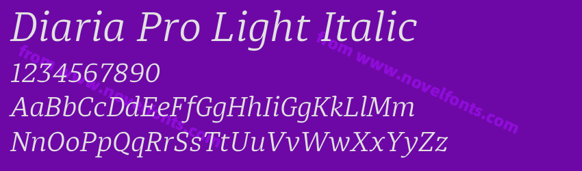 Diaria Pro Light ItalicPreview Diaria Pro Light ItalicPreview