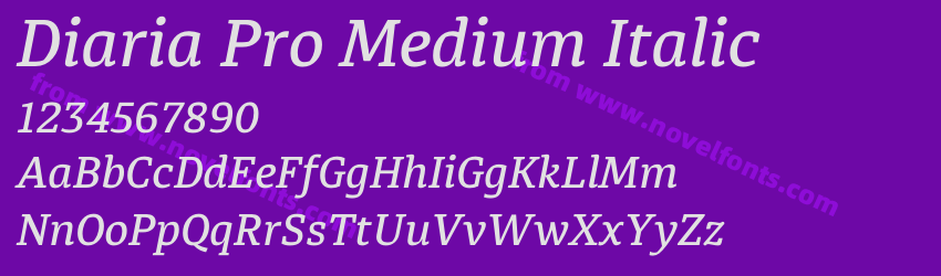 Diaria Pro Medium ItalicPreview Diaria Pro Medium ItalicPreview