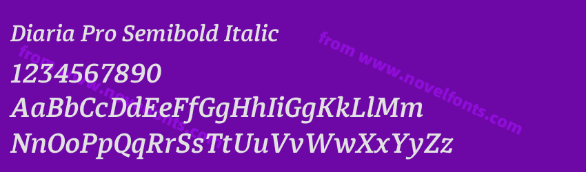 Diaria Pro Semibold ItalicPreview Diaria Pro Semibold ItalicPreview