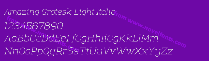 Amazing Grotesk Light ItalicPreview