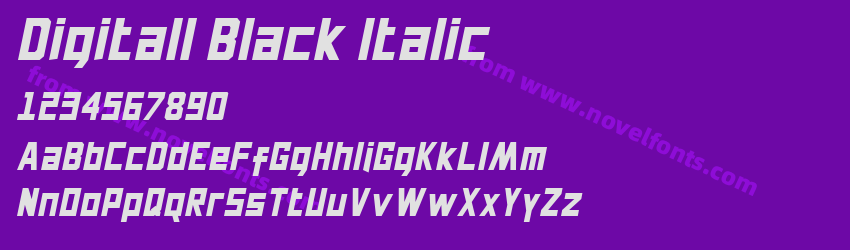 Digitall Black ItalicPreview Digitall Black ItalicPreview