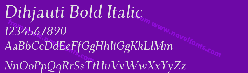 Dihjauti Bold ItalicPreview Dihjauti Bold ItalicPreview