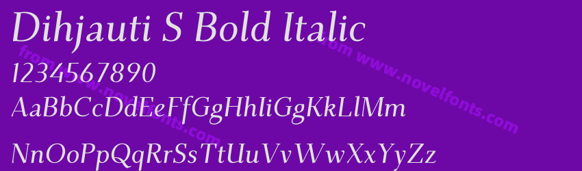 Dihjauti S Bold ItalicPreview Dihjauti S Bold ItalicPreview