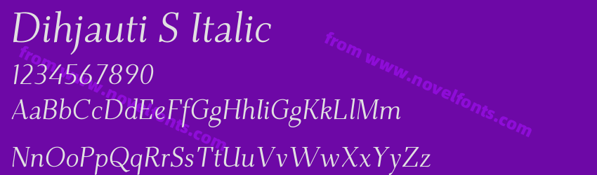 Dihjauti S ItalicPreview Dihjauti S ItalicPreview