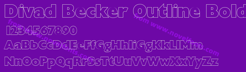 Divad Becker Outline BoldPreview Divad Becker Outline BoldPreview