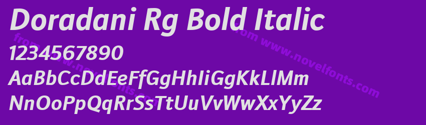 Doradani Rg Bold ItalicPreview Doradani Rg Bold ItalicPreview