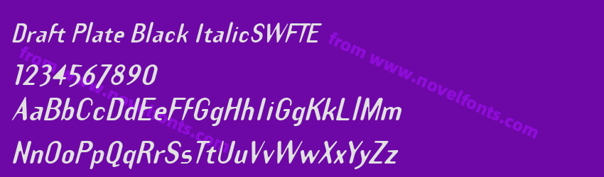 Draft Plate Black ItalicSWFTEPreview Draft Plate Black ItalicSWFTEPreview