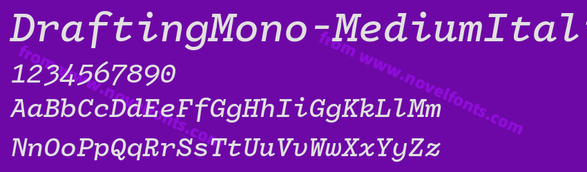DraftingMono-MediumItalicPreview DraftingMono-MediumItalicPreview