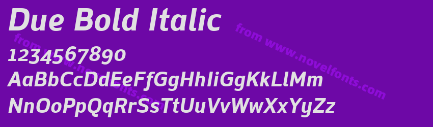 Due Bold ItalicPreview Due Bold ItalicPreview