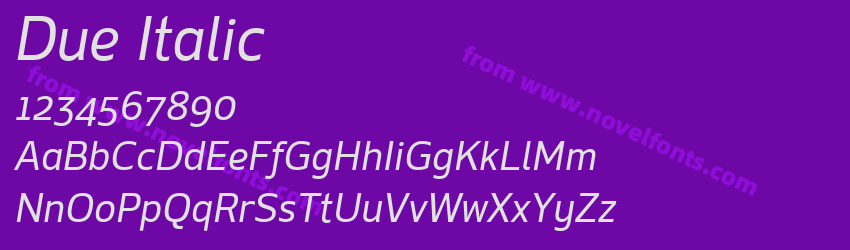 Due ItalicPreview Due ItalicPreview