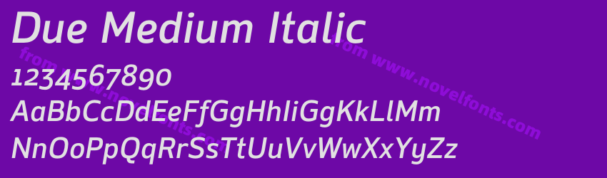 Due Medium ItalicPreview Due Medium ItalicPreview