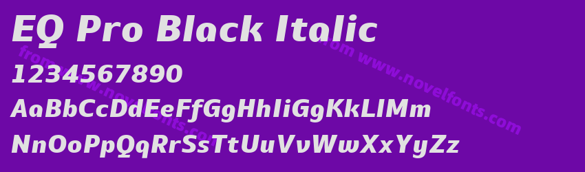 EQ Pro Black ItalicPreview EQ Pro Black ItalicPreview