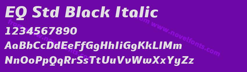 EQ Std Black ItalicPreview EQ Std Black ItalicPreview