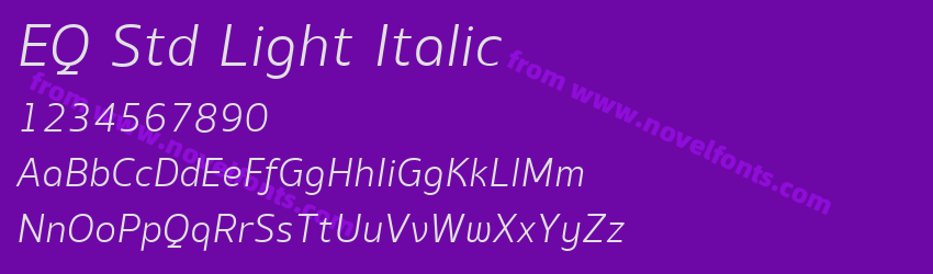 EQ Std Light ItalicPreview EQ Std Light ItalicPreview