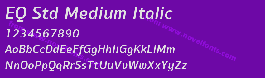 EQ Std Medium ItalicPreview EQ Std Medium ItalicPreview