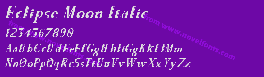 Eclipse Moon ItalicPreview Eclipse Moon ItalicPreview