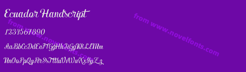 Ecuador HandscriptPreview Ecuador HandscriptPreview