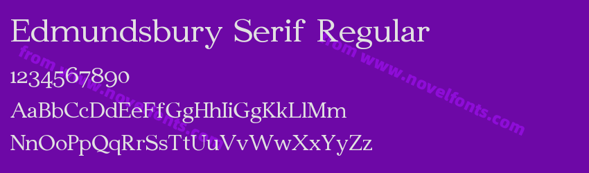 Edmundsbury Serif RegularPreview Edmundsbury Serif RegularPreview