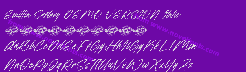 Emillia Sartory DEMO VERSION ItalicPreview Emillia Sartory DEMO VERSION ItalicPreview
