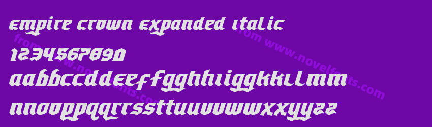 Empire Crown Expanded ItalicPreview Empire Crown Expanded ItalicPreview