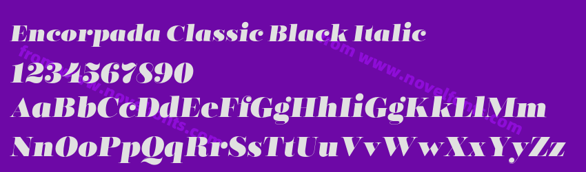Encorpada Classic Black ItalicPreview Encorpada Classic Black ItalicPreview