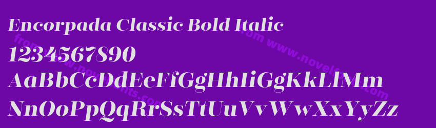 Encorpada Classic Bold ItalicPreview Encorpada Classic Bold ItalicPreview