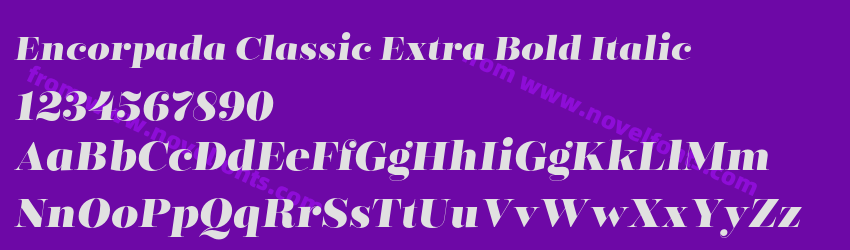 Encorpada Classic Extra Bold ItalicPreview Encorpada Classic Extra Bold ItalicPreview