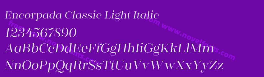 Encorpada Classic Light ItalicPreview Encorpada Classic Light ItalicPreview