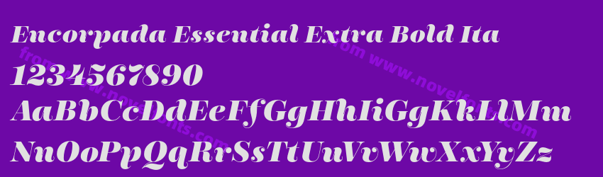 Encorpada Essential Extra Bold ItaPreview Encorpada Essential Extra Bold ItaPreview