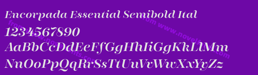 Encorpada Essential Semibold ItalPreview Encorpada Essential Semibold ItalPreview