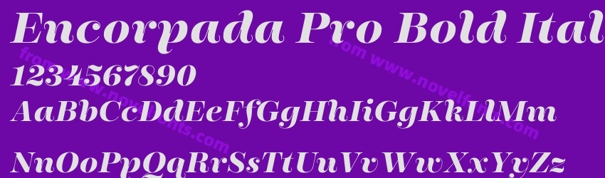 Encorpada Pro Bold ItalicPreview Encorpada Pro Bold ItalicPreview