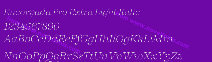 Encorpada Pro Extra Light ItalicPreview Encorpada Pro Extra Light ItalicPreview