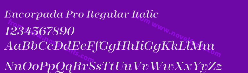 Encorpada Pro Regular ItalicPreview Encorpada Pro Regular ItalicPreview