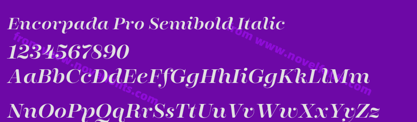 Encorpada Pro Semibold ItalicPreview Encorpada Pro Semibold ItalicPreview