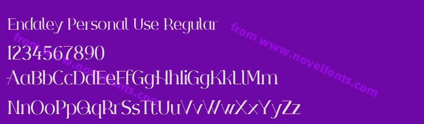 Endaley Personal Use RegularPreview Endaley Personal Use RegularPreview