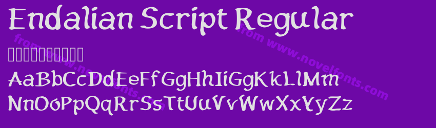 Endalian Script RegularPreview Endalian Script RegularPreview