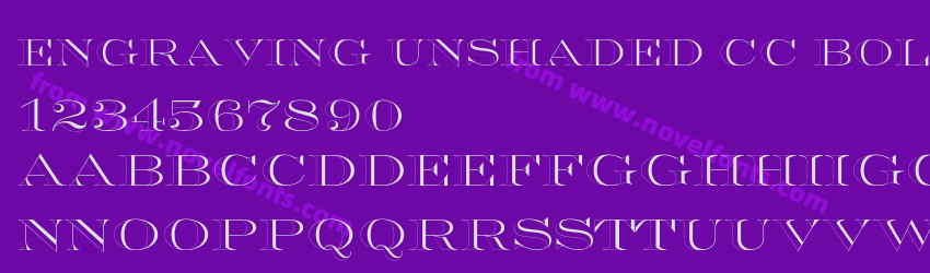 Engraving Unshaded CC BoldPreview Engraving Unshaded CC BoldPreview
