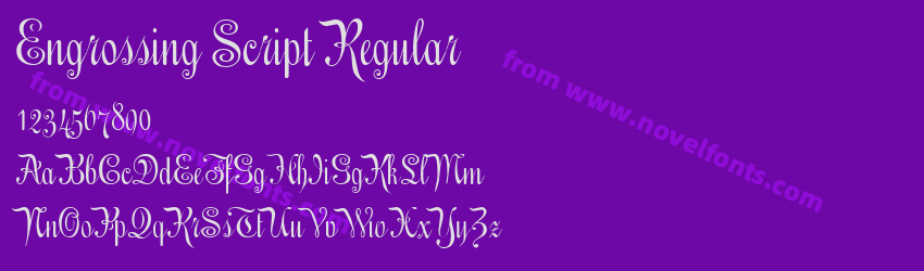 Engrossing Script RegularPreview Engrossing Script RegularPreview