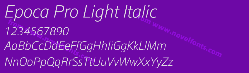 Epoca Pro Light ItalicPreview Epoca Pro Light ItalicPreview