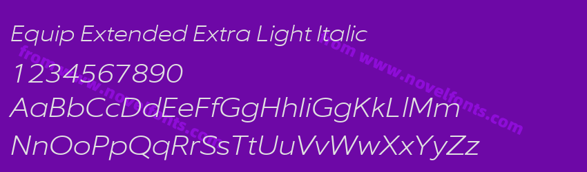 Equip Extended Extra Light ItalicPreview Equip Extended Extra Light ItalicPreview