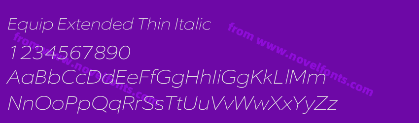 Equip Extended Thin ItalicPreview Equip Extended Thin ItalicPreview