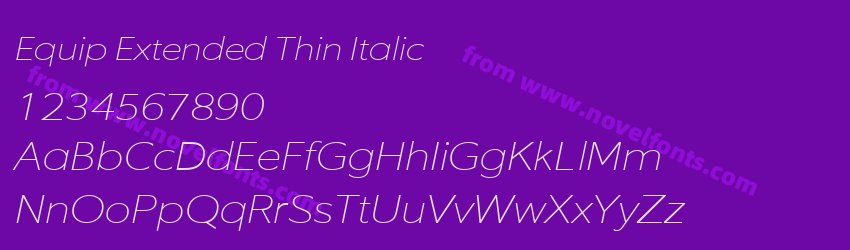 Equip Extended Thin ItalicPreview Equip Extended Thin ItalicPreview