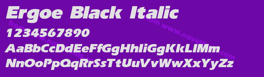 Ergoe Black ItalicPreview Ergoe Black ItalicPreview