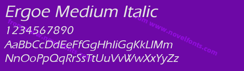 Ergoe Medium ItalicPreview Ergoe Medium ItalicPreview