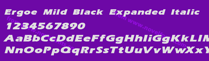 Ergoe Mild Black Expanded ItalicPreview Ergoe Mild Black Expanded ItalicPreview