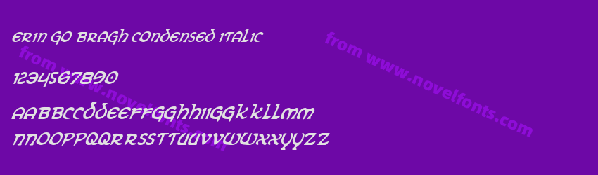 Erin Go Bragh Condensed ItalicPreview Erin Go Bragh Condensed ItalicPreview