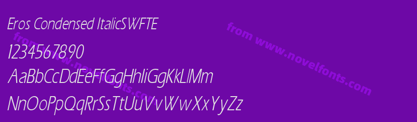 Eros Condensed ItalicSWFTEPreview Eros Condensed ItalicSWFTEPreview