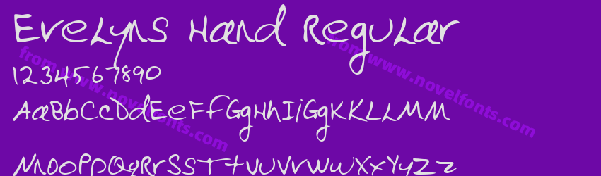 Evelyns Hand RegularPreview Evelyns Hand RegularPreview