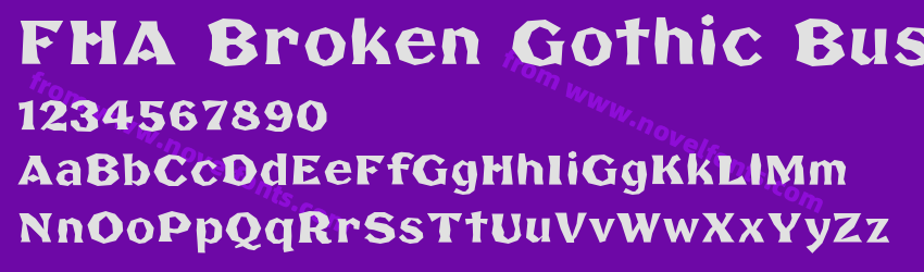 FHA Broken Gothic BustedBPreview FHA Broken Gothic BustedBPreview